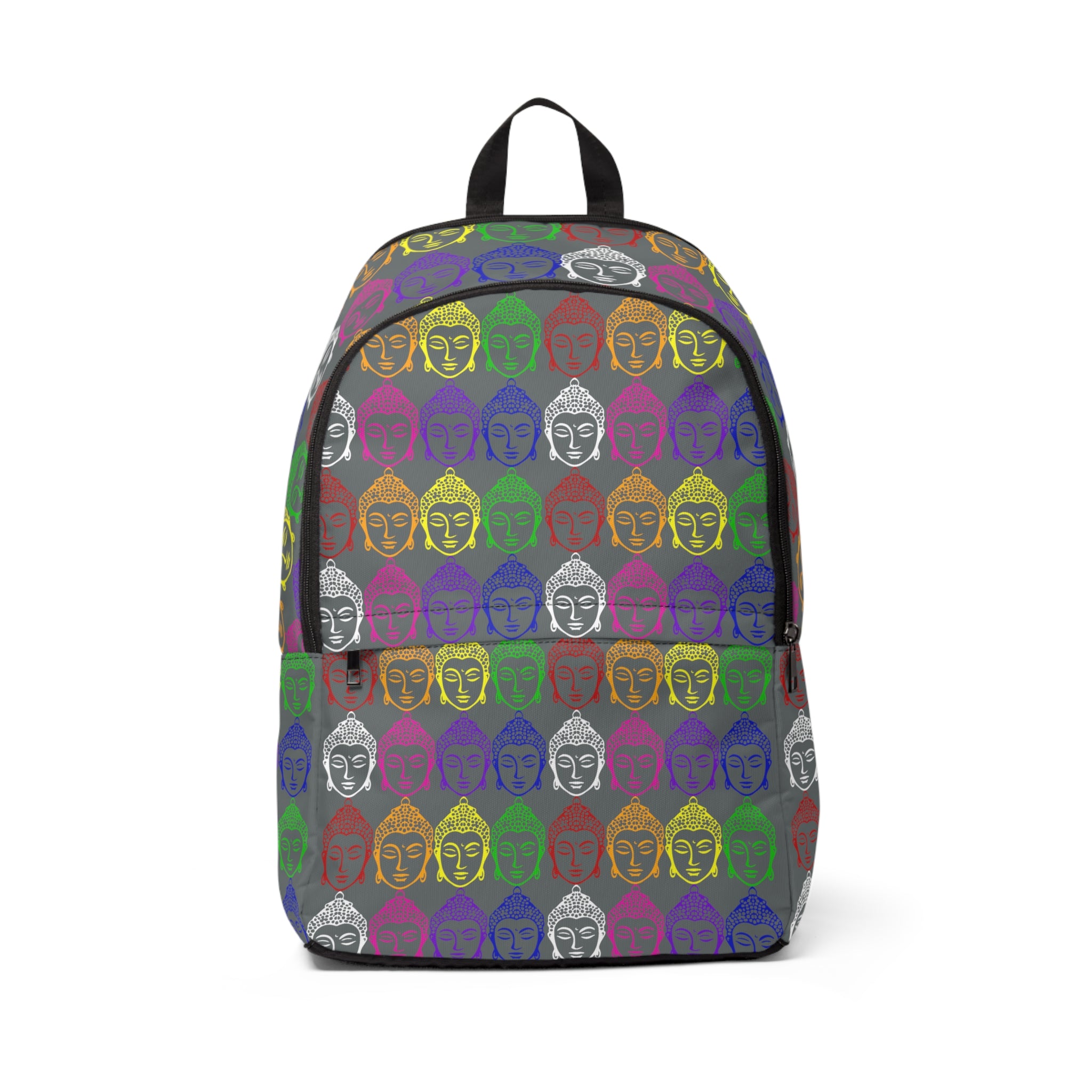 Unisex Fabric Backpack, Rainbow of Many Buddhas, School backpack, Travel Backpack