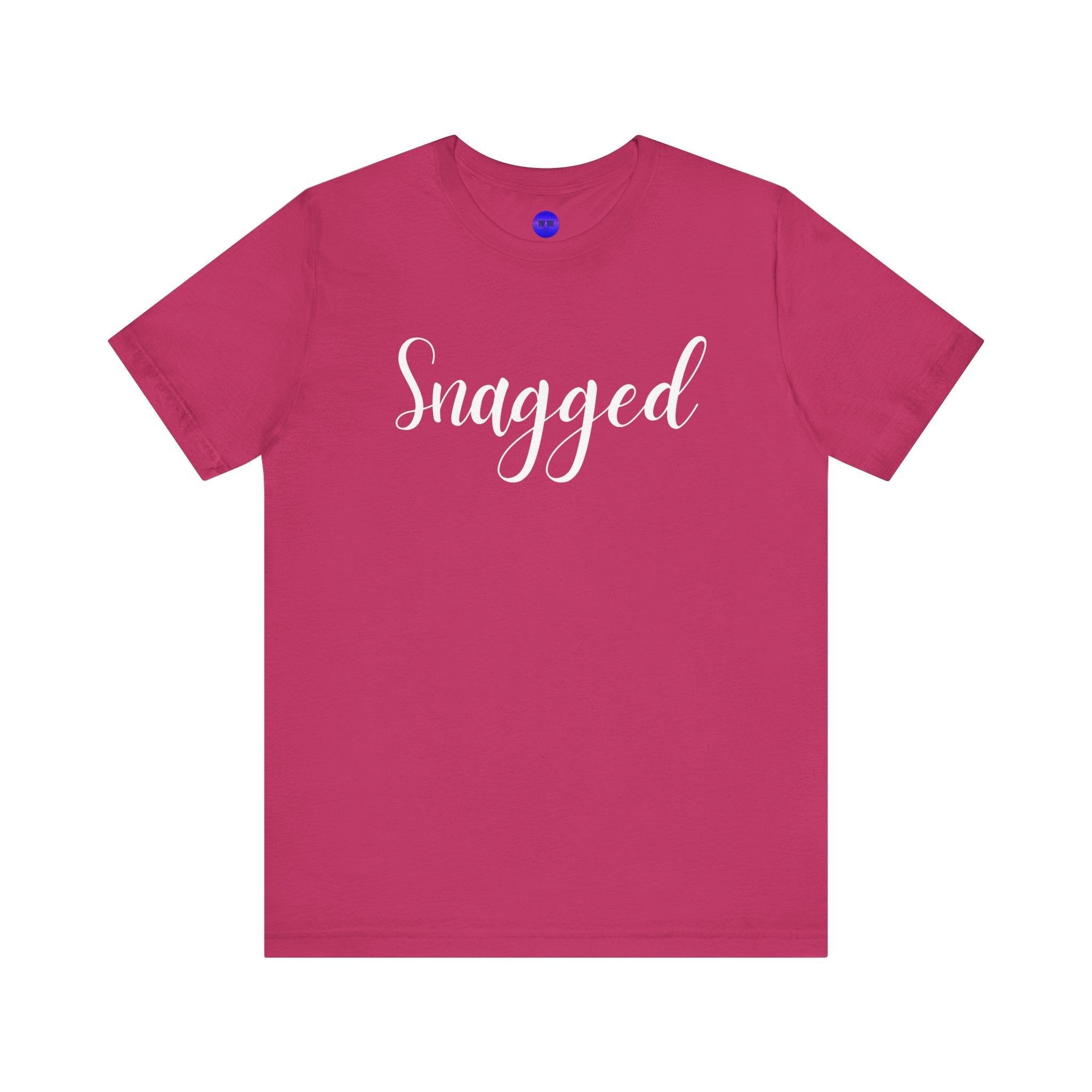 Snagged, Rez Humor, Black or Pink Unisex Jersey Short Sleeve Tee