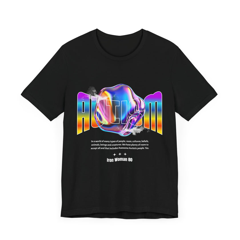 Autism Acceptance, Awareness Shirt, Black Unisex Jersey Short Sleeve Tshirt