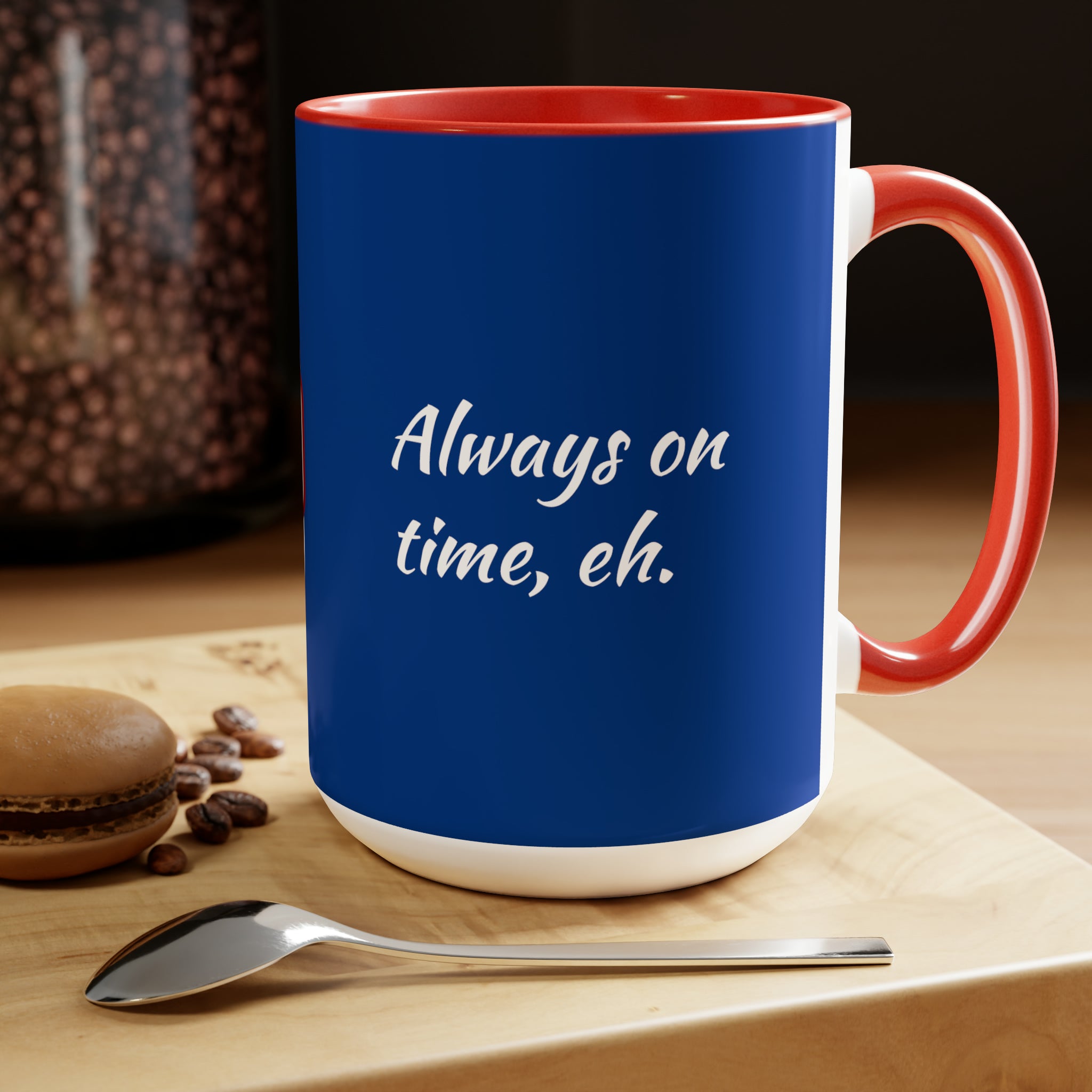 Indian Time, always on time Two-Tone Coffee Mugs, 15oz