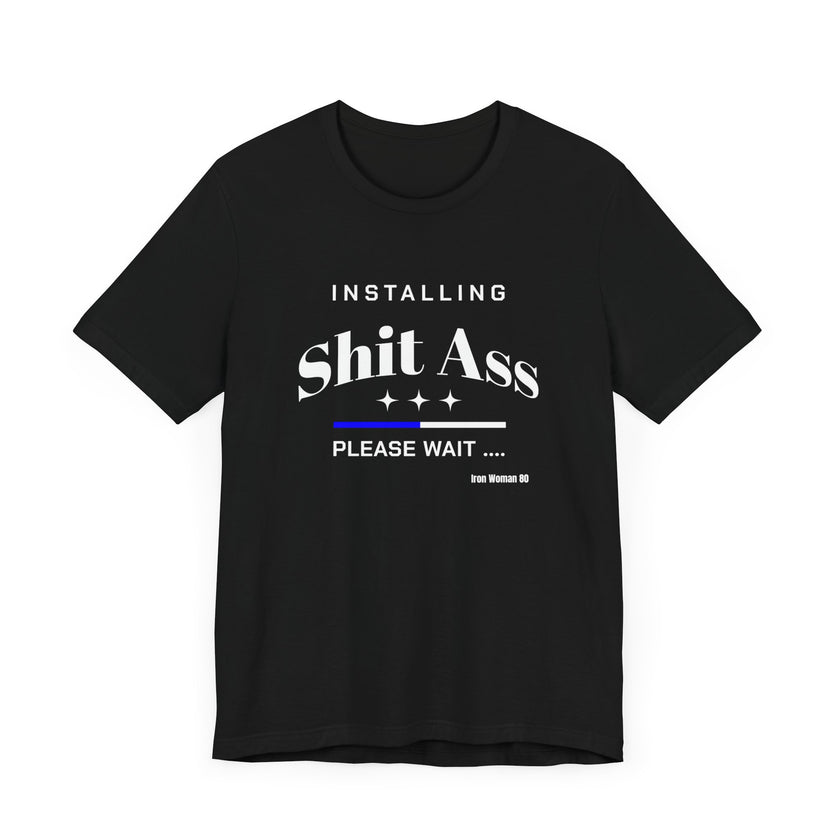 Native Humor, Sh*T A$$, Black Unisex Jersey Short Sleeve Tshirt