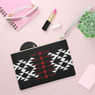 Black, Red, and White Warrior Clutch