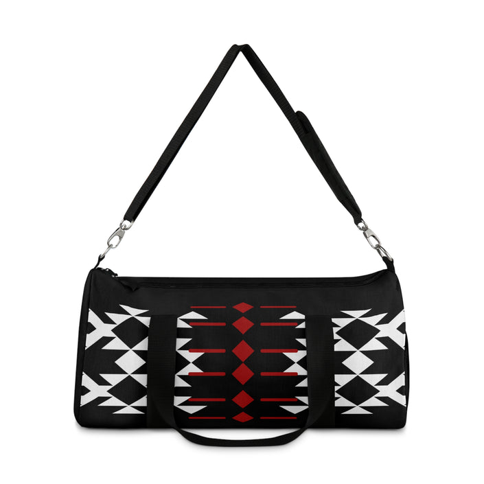 Black, Red, and White Warrior Duffel Bag, Small