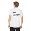 Your Tribe, food and Medicine, personalized Shirt, Blue, Black, or White, Unisex Pocket T-shirt