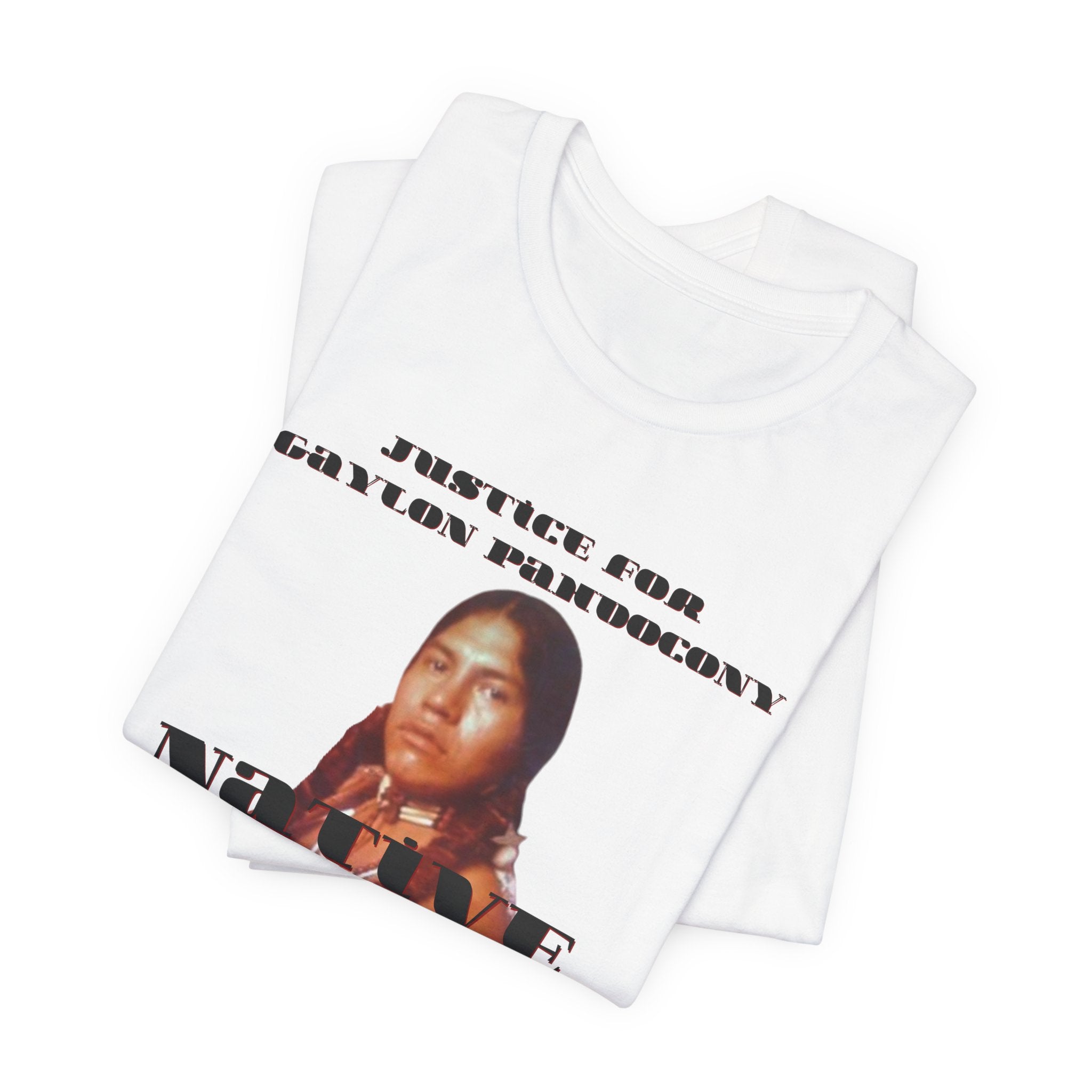 Justice for Gaylon Pahdocony MMIP, White or Black, Unisex Short Sleeve Tee