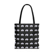 White Innii-Bison with Rainbow Colored Text Tote Bag