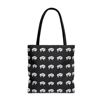 White Innii-Bison with Rainbow Colored Text Tote Bag