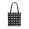 White Innii-Bison with Rainbow Colored Text Tote Bag
