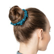 Black and Teal Floral Hair Scrunchie