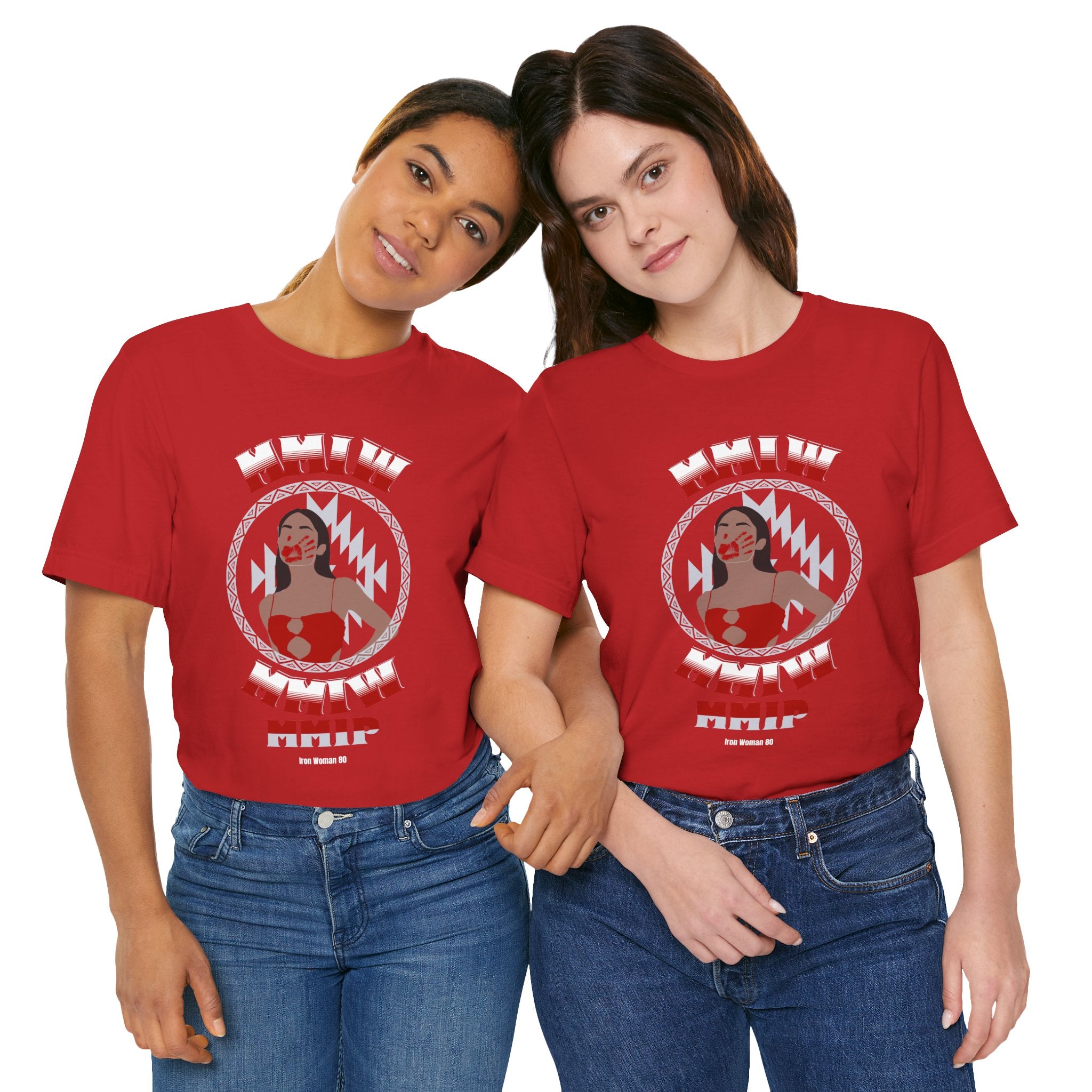 MMIP, MMIW, MMIM, Native American Awareness, Red or Black Unisex Jersey Short Sleeve Tee