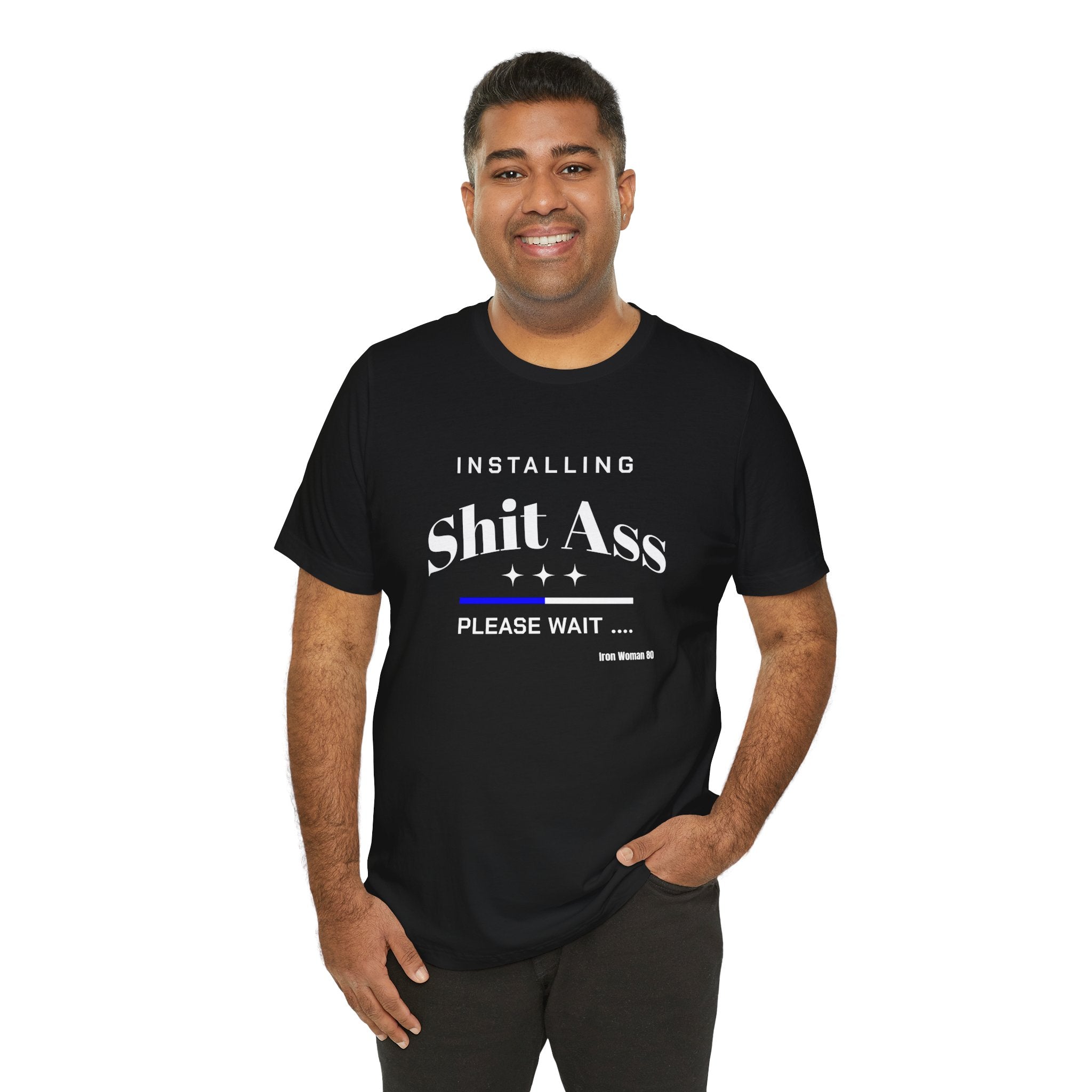 Native Humor, Sh*T A$$, Black Unisex Jersey Short Sleeve Tshirt