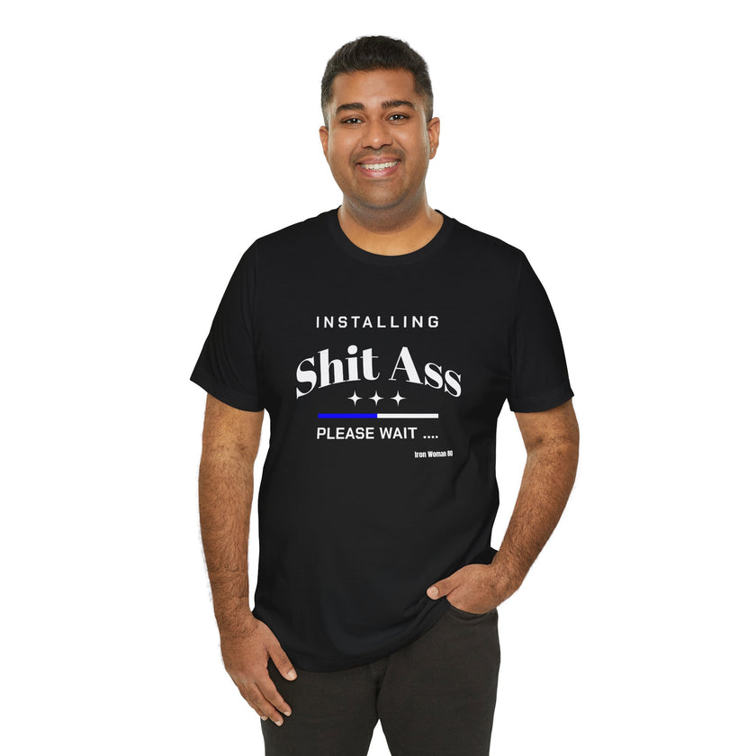 Native Humor, Sh*T A$$, Black Unisex Jersey Short Sleeve Tshirt