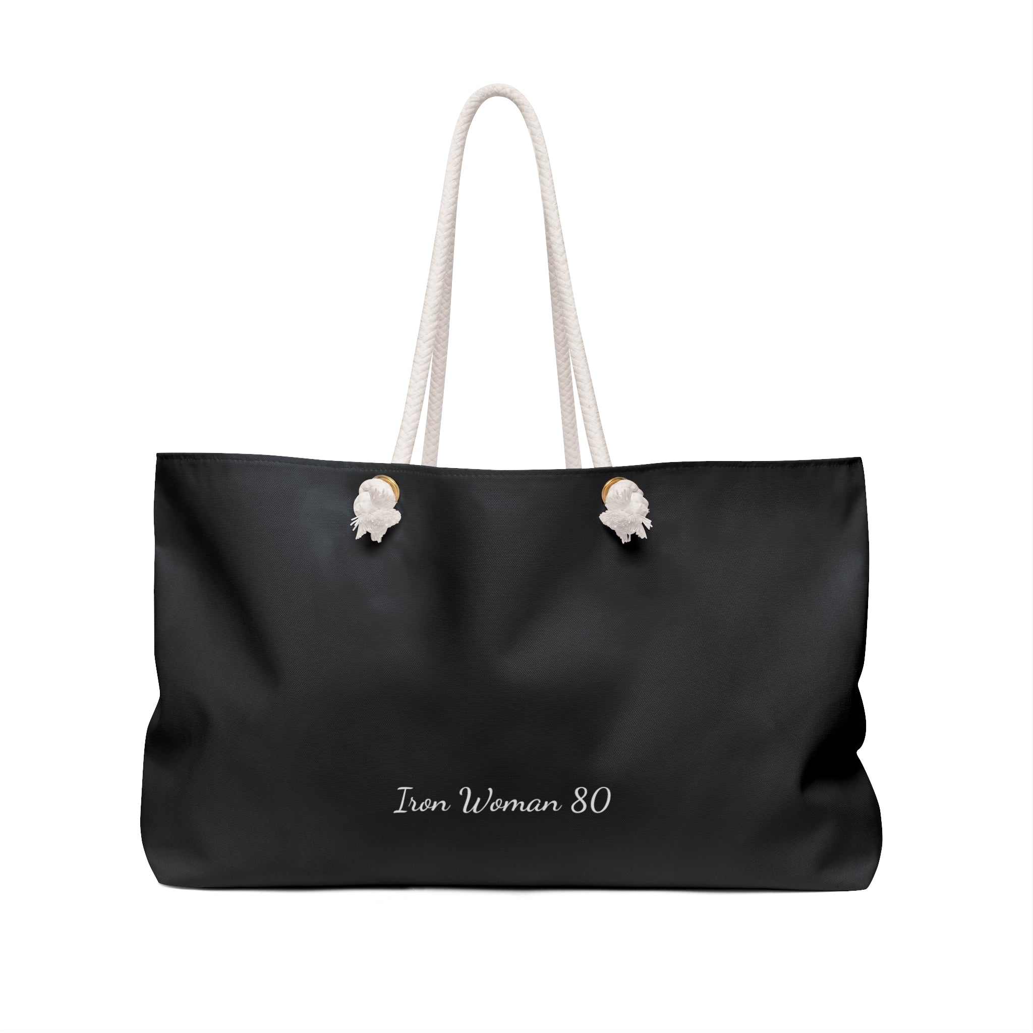 Native Bison White with Pink text Weekender Bag
