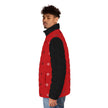 Red Native Stars Pattern, Men's Puffer Jacket