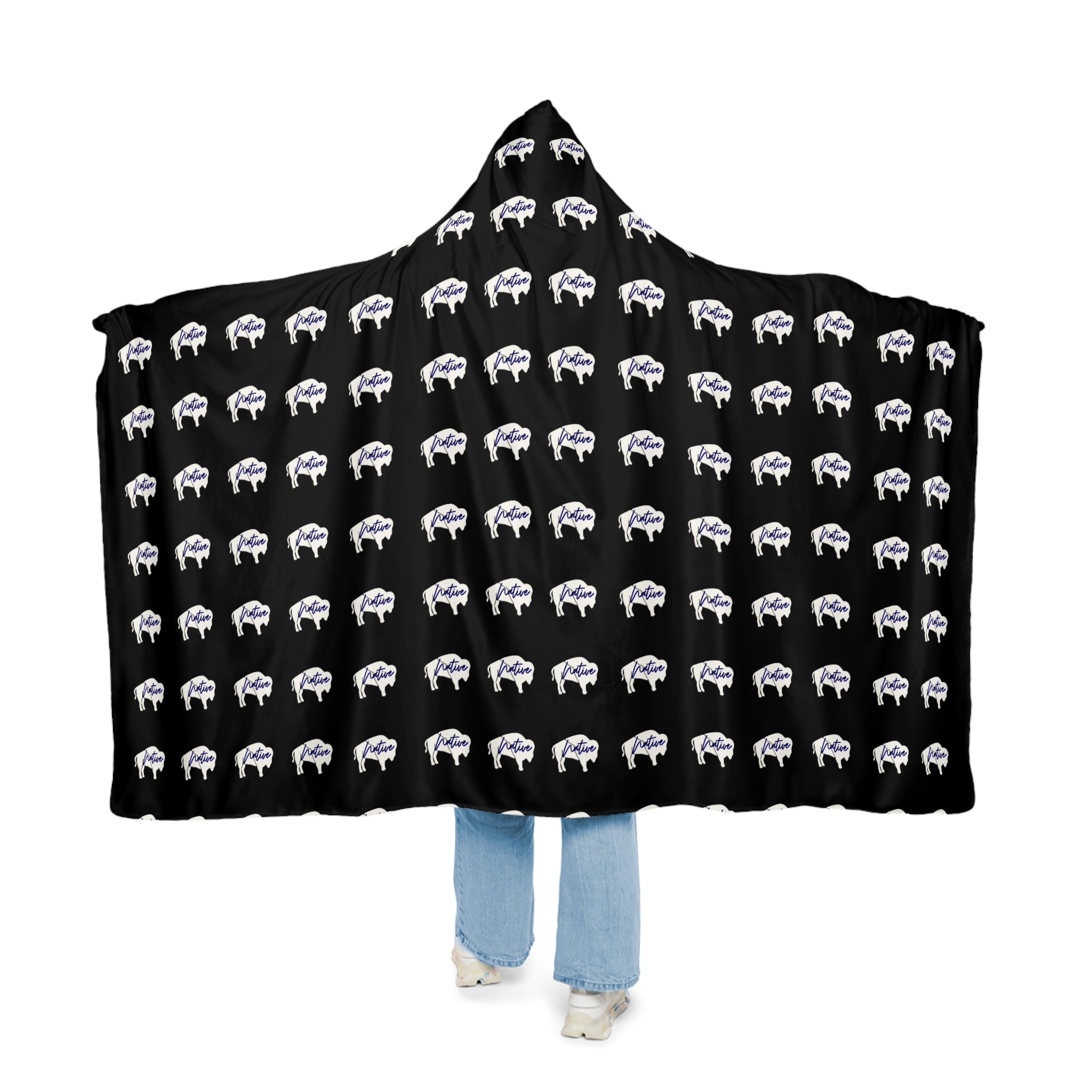 Multi Colored Innii-Bison Native Collection Snagging Blanket-Snuggle Blanket-Pow Wow Blanket