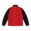 Red Native Stars Pattern, Men's Puffer Jacket
