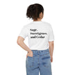 Your Tribe, food and Medicine, personalized Shirt, Blue, Black, or White, Unisex Pocket T-shirt