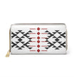 White, Red and Black Warrior Womens, Zippered Wallet