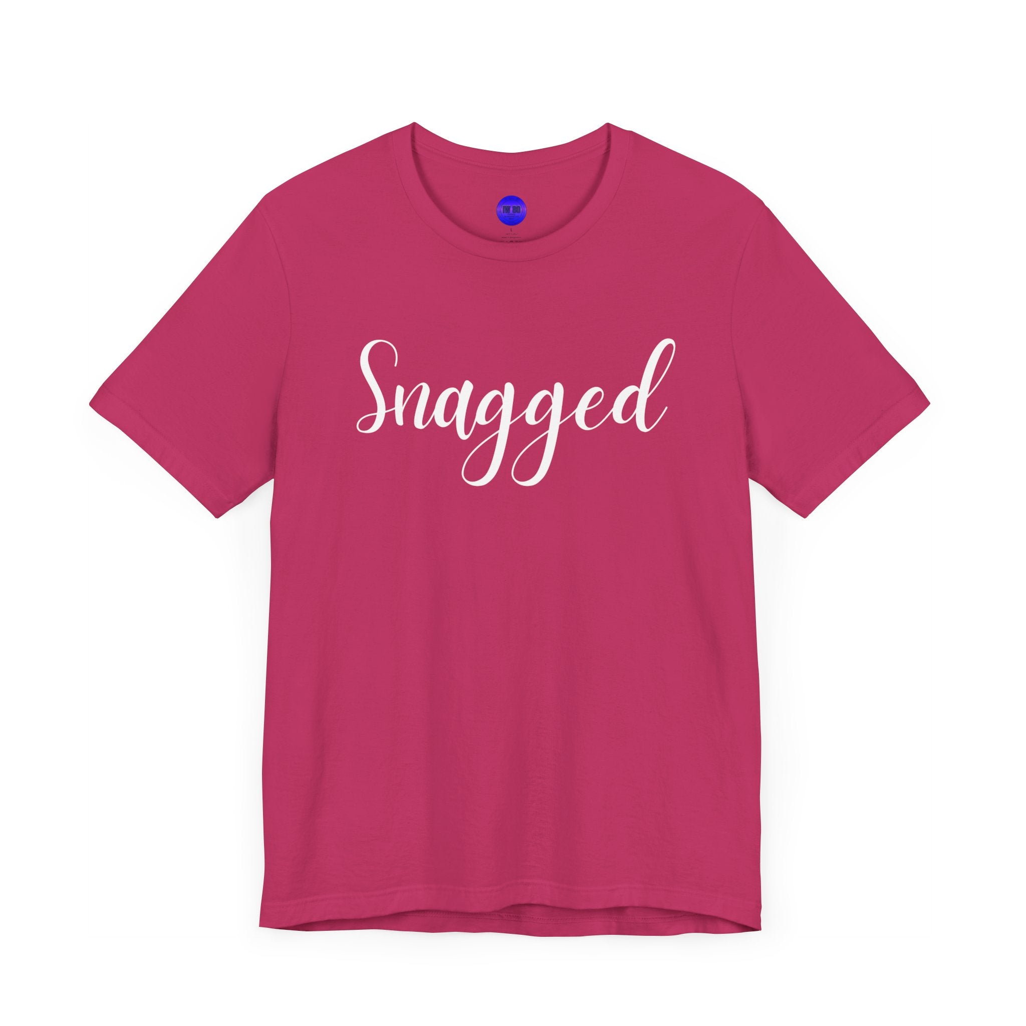 Snagged, Rez Humor, Black or Pink Unisex Jersey Short Sleeve Tee