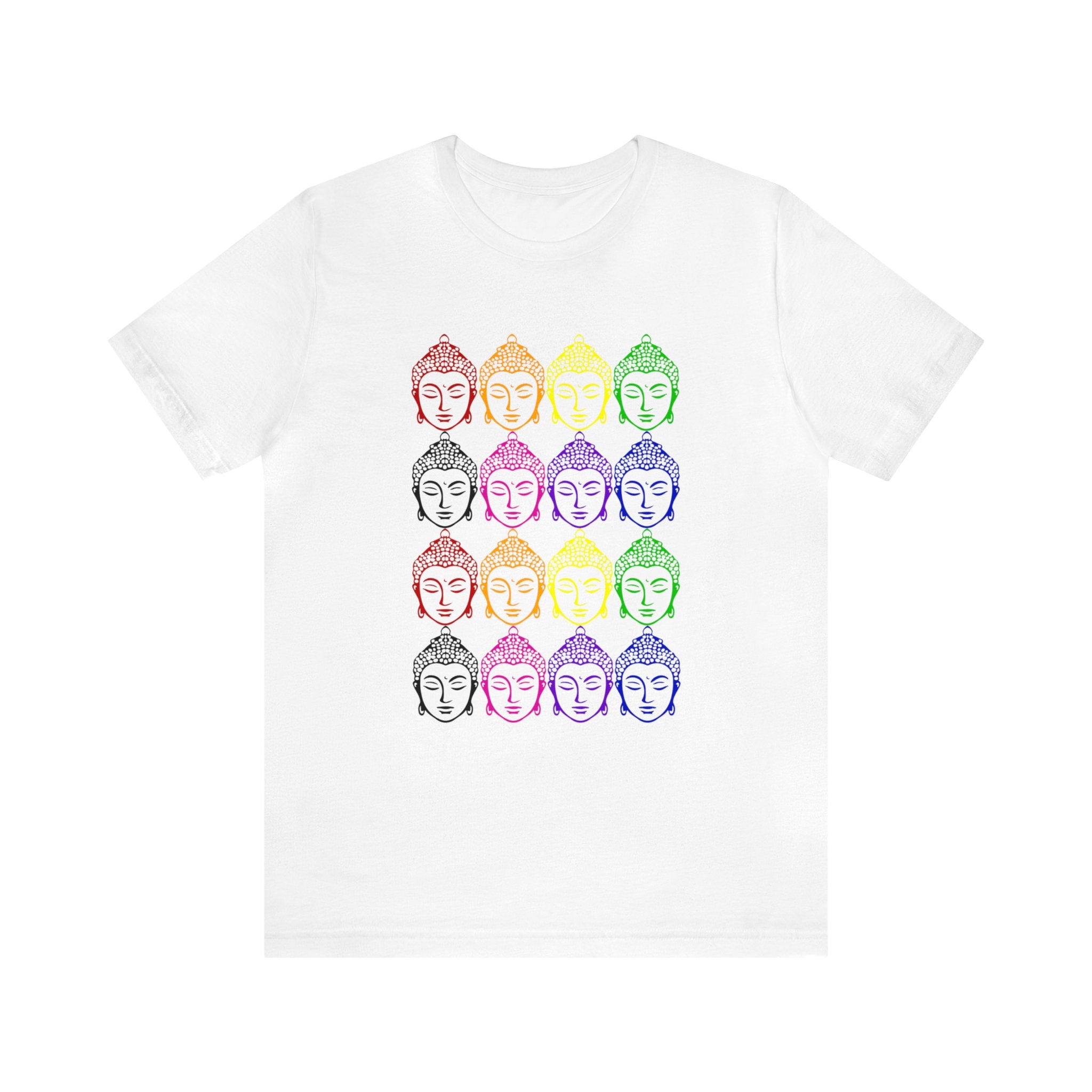 Rainbow of Buddhas Unisex Jersey Short Sleeve Tee