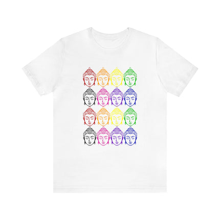 Rainbow of Buddhas Unisex Jersey Short Sleeve Tee