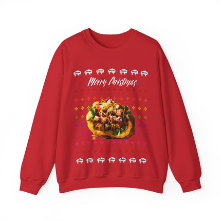 Ugly Christmas Indian Taco Unisex Heavy Blend™ Crewneck Sweater