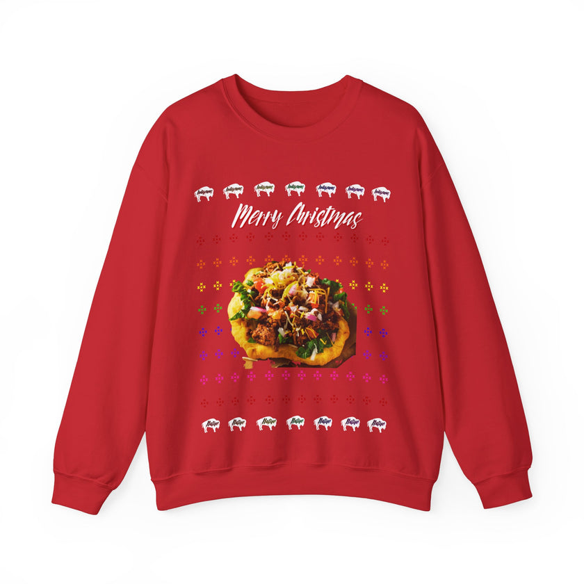 Ugly Christmas Indian Taco Unisex Heavy Blend™ Crewneck Sweater