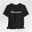 Snaggable, Rez Humor, Black, Asphalt, Pink or Red, Unisex Jersey Short Sleeve Tee