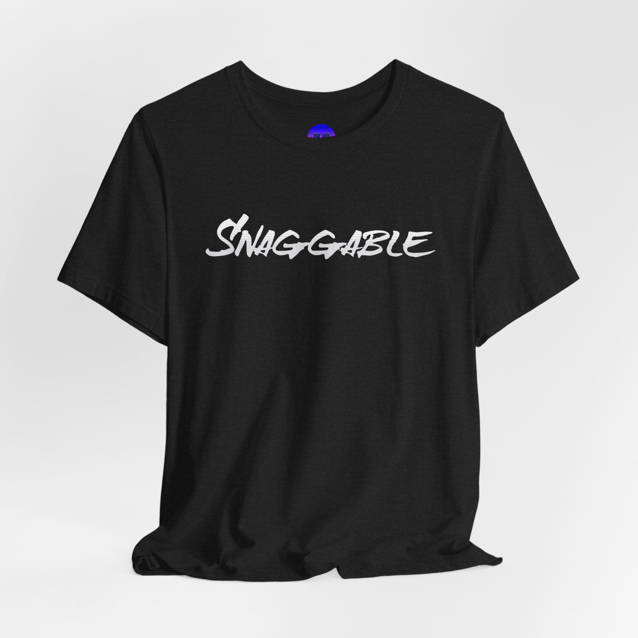 Snaggable, Rez Humor, Black, Asphalt, Pink or Red, Unisex Jersey Short Sleeve Tee