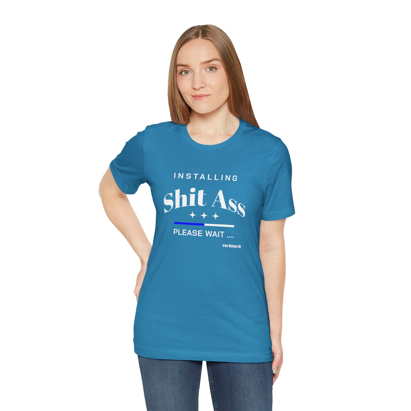 Native Humor, Sh*T A$$, Black Unisex Jersey Short Sleeve Tshirt