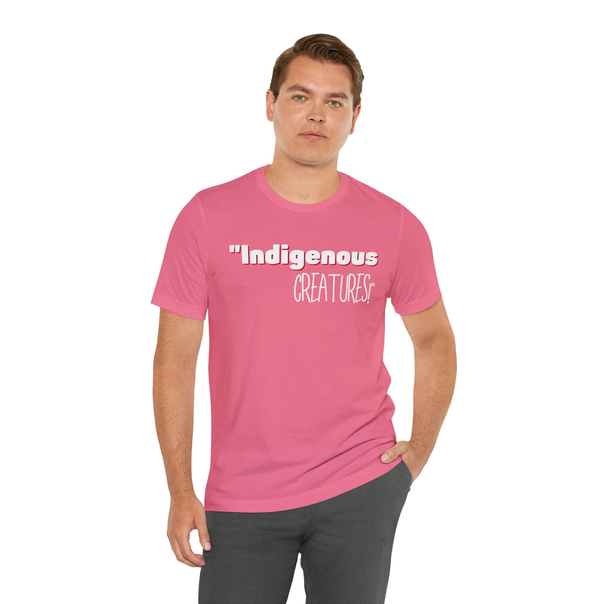 Indigenous...... status? Creatures Black Unisex Jersey Short Sleeve Tee