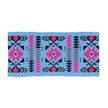 Pink Gray and Black Native Pattern Beach Towel