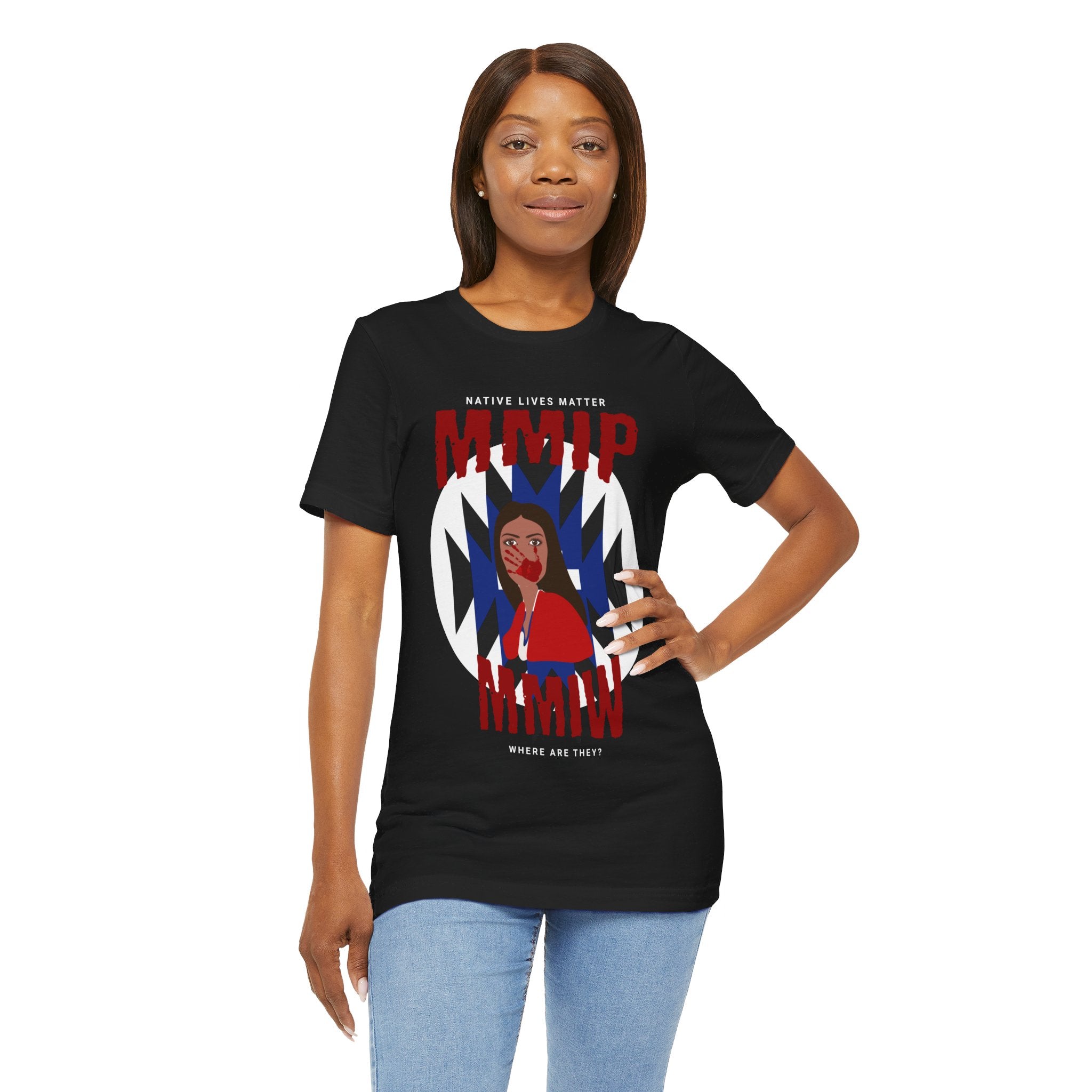 Black MMIP MMIW Shirt, Unisex Jersey Short Sleeve Tee