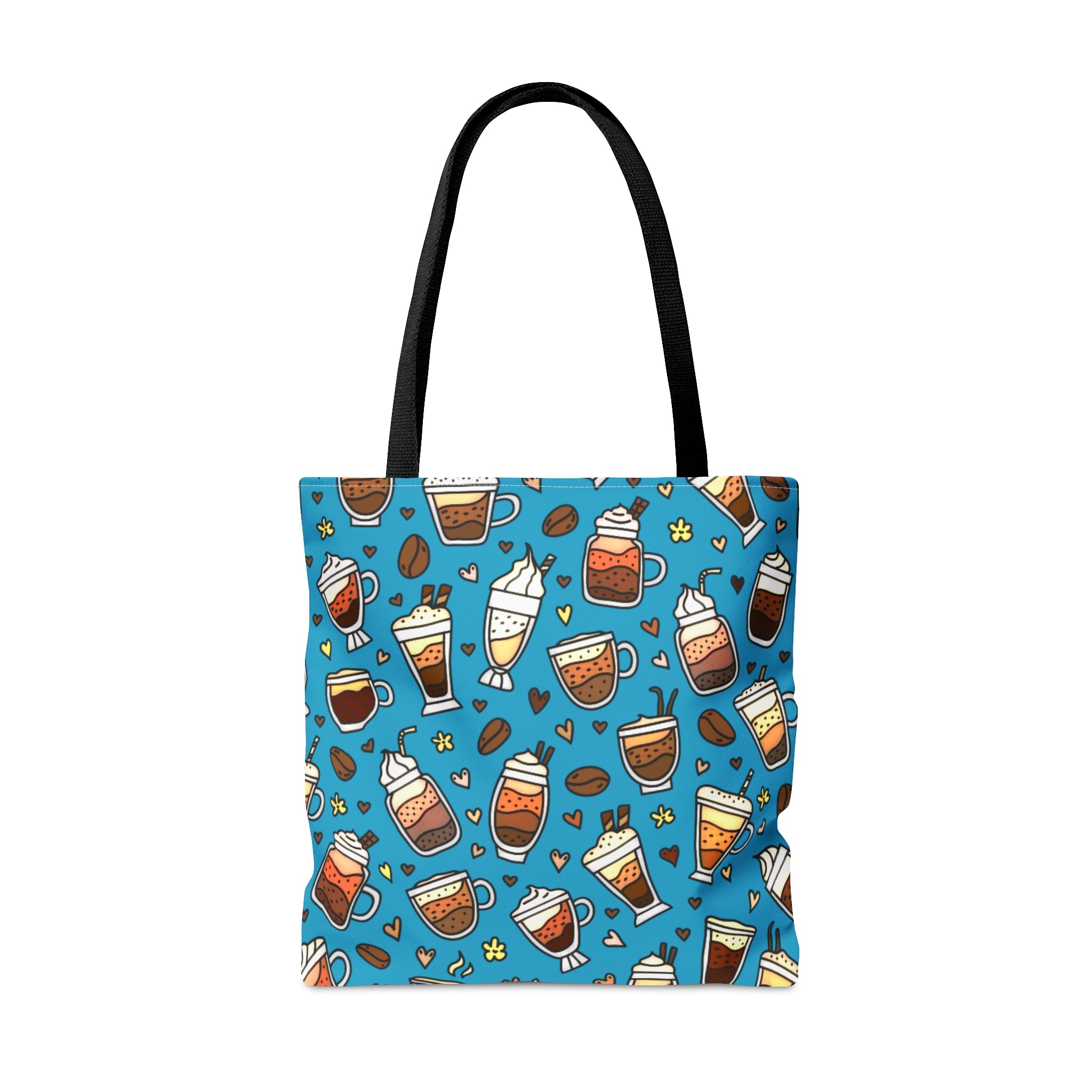 Coffee Lovers Teal Tote Bag