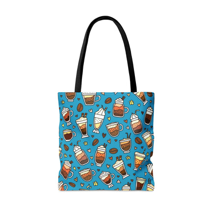 Coffee Lovers Teal Tote Bag