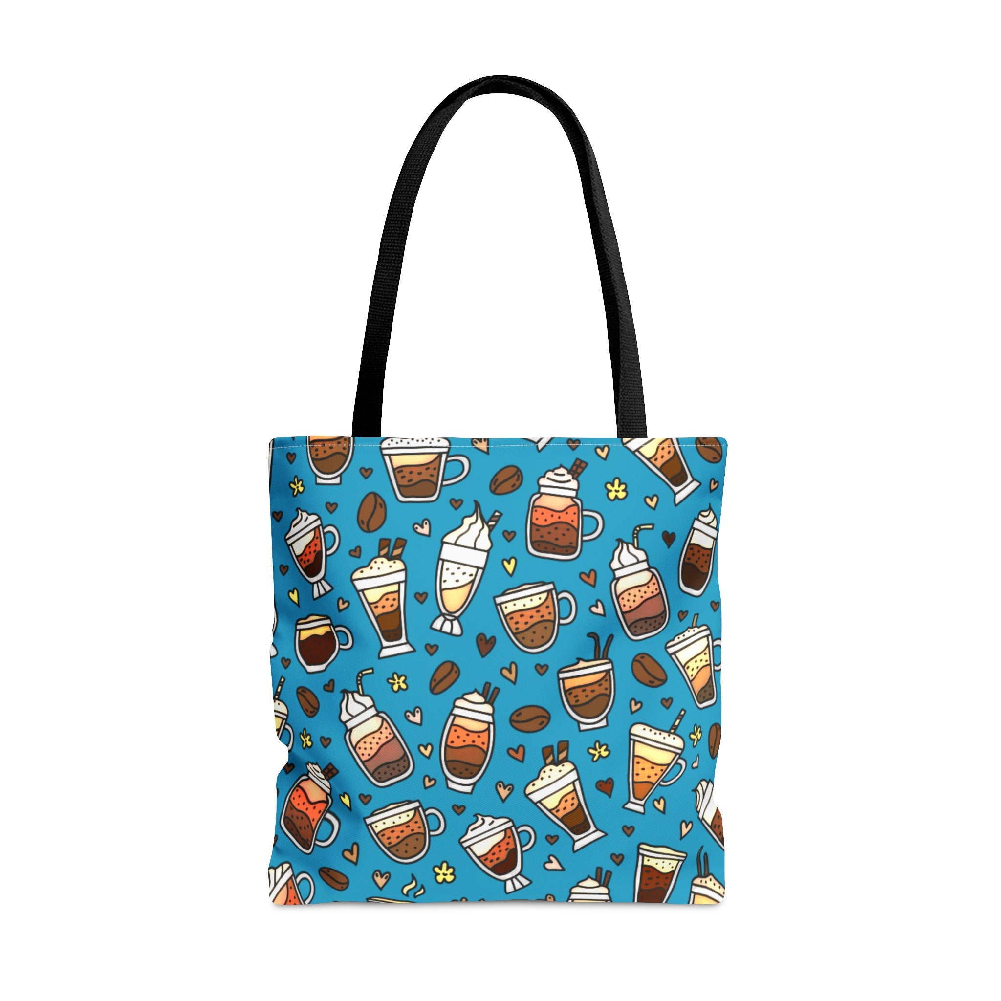 Coffee Lovers Teal Tote Bag