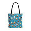 Coffee Lovers Teal Tote Bag