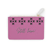 Light Pink Still here Mini Clutch Bag, card holder