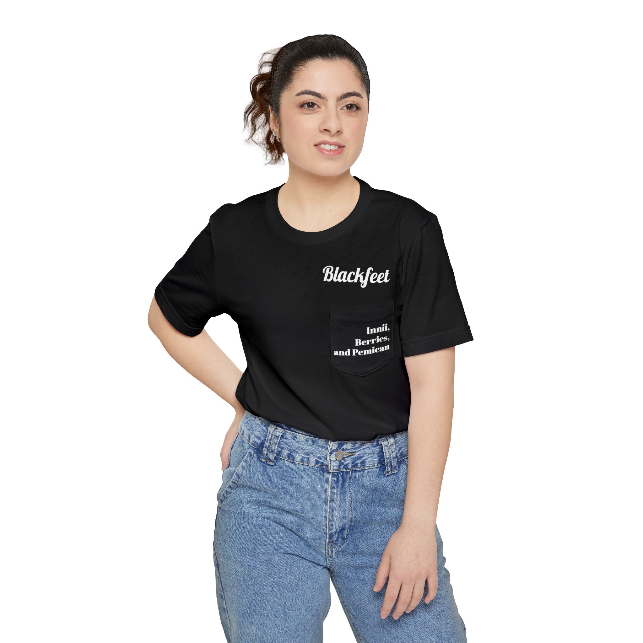 Your Tribe, food and Medicine, personalized Shirt, Blue, Black, or White, Unisex Pocket T-shirt
