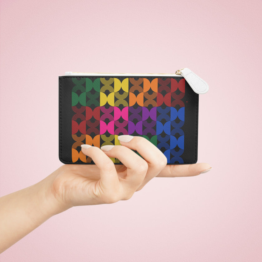 Rainbow Geometric Mini Clutch Bag