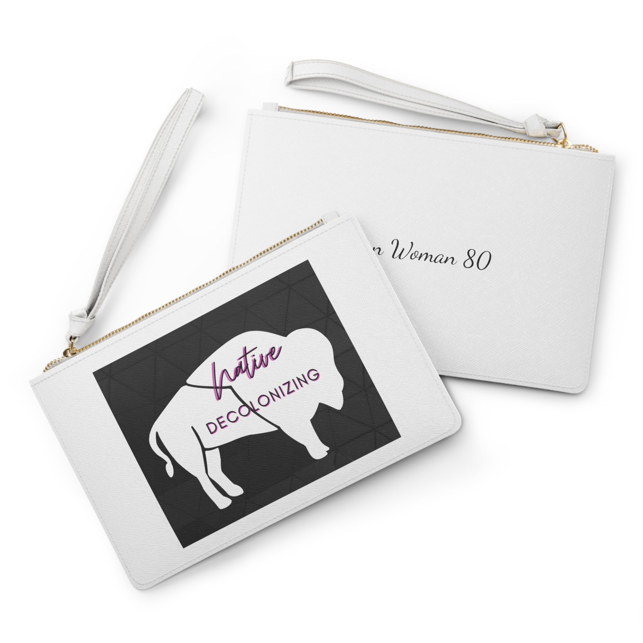 Native Decolonizing Black/Magenta Clutch Bag