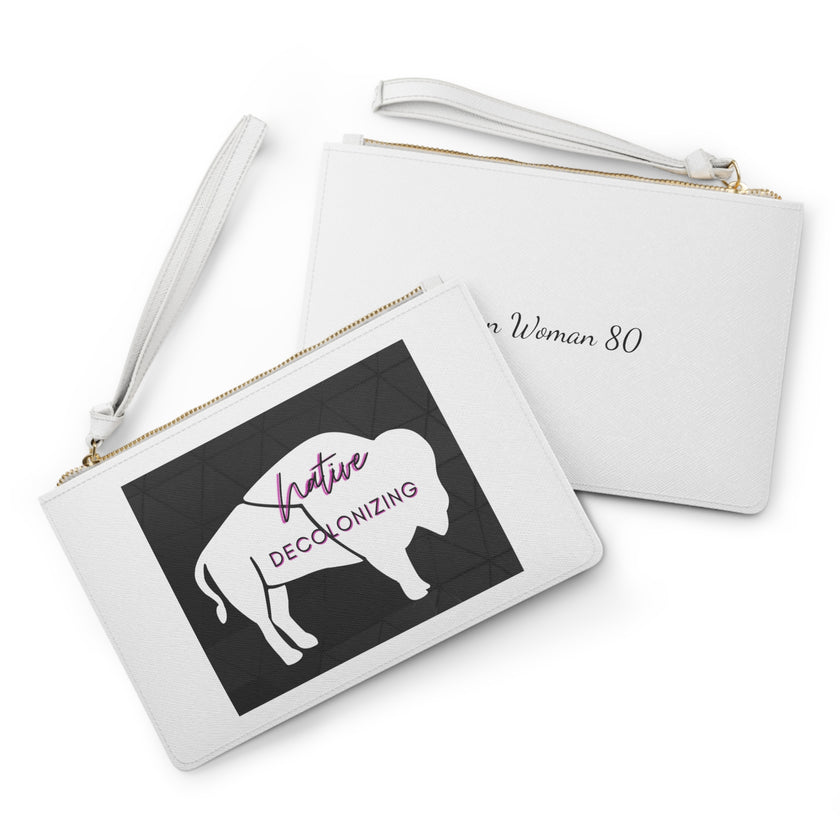 Native Decolonizing Black/Magenta Clutch Bag