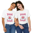 Lotus Flower Graphic, Yoga Unisex Jersey Short Sleeve Tshirt, Black or White
