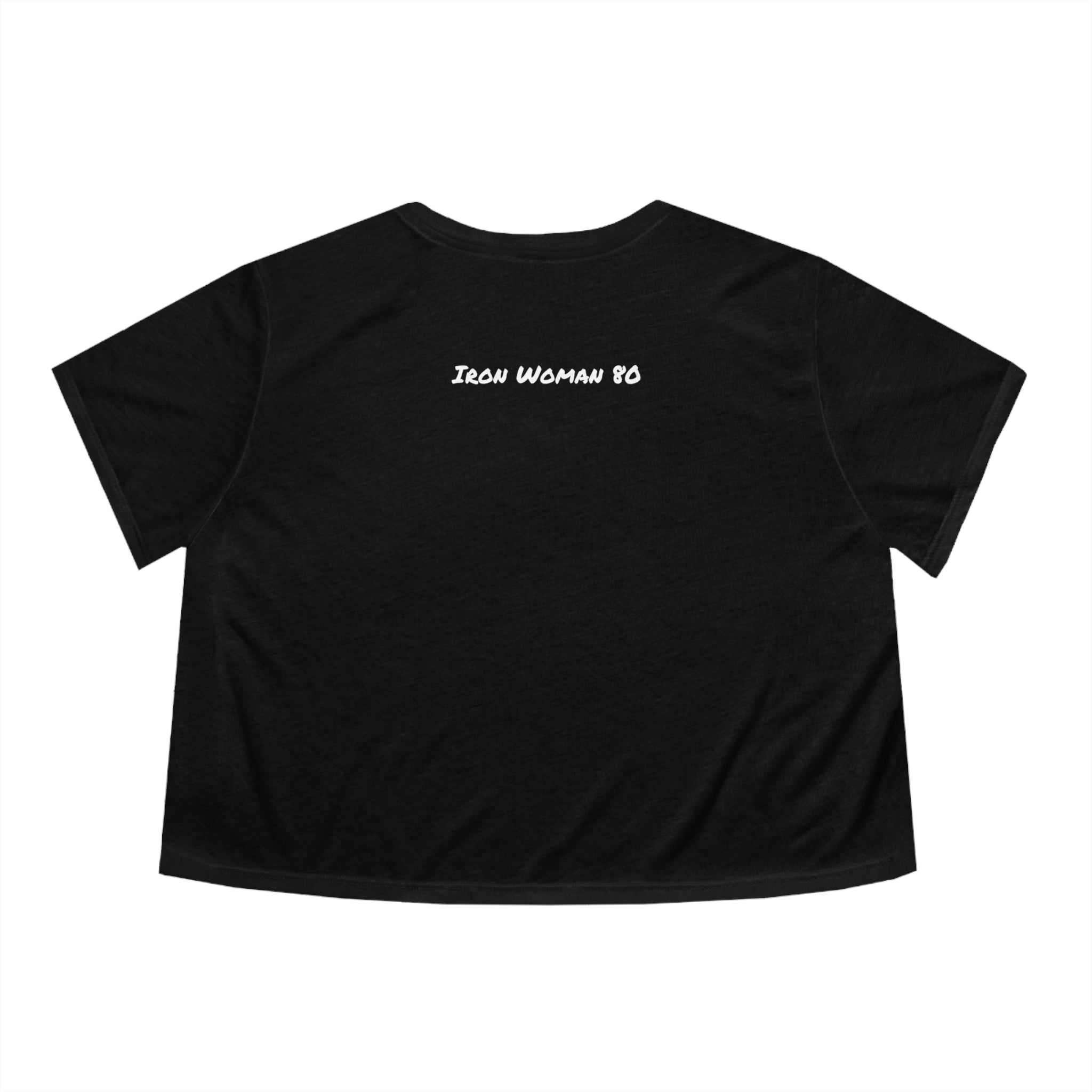 Pink Black and White Yin and Yang Women's Flowy Cropped Tee