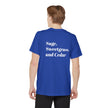 Your Tribe, food and Medicine, personalized Shirt, Blue, Black, or White, Unisex Pocket T-shirt