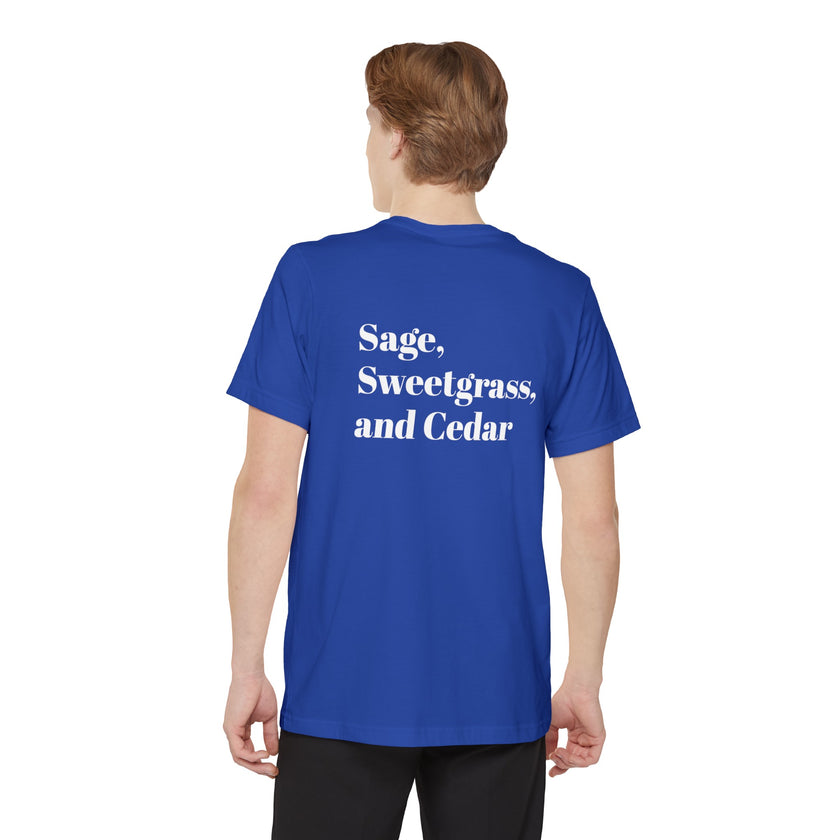 Your Tribe, food and Medicine, personalized Shirt, Blue, Black, or White, Unisex Pocket T-shirt