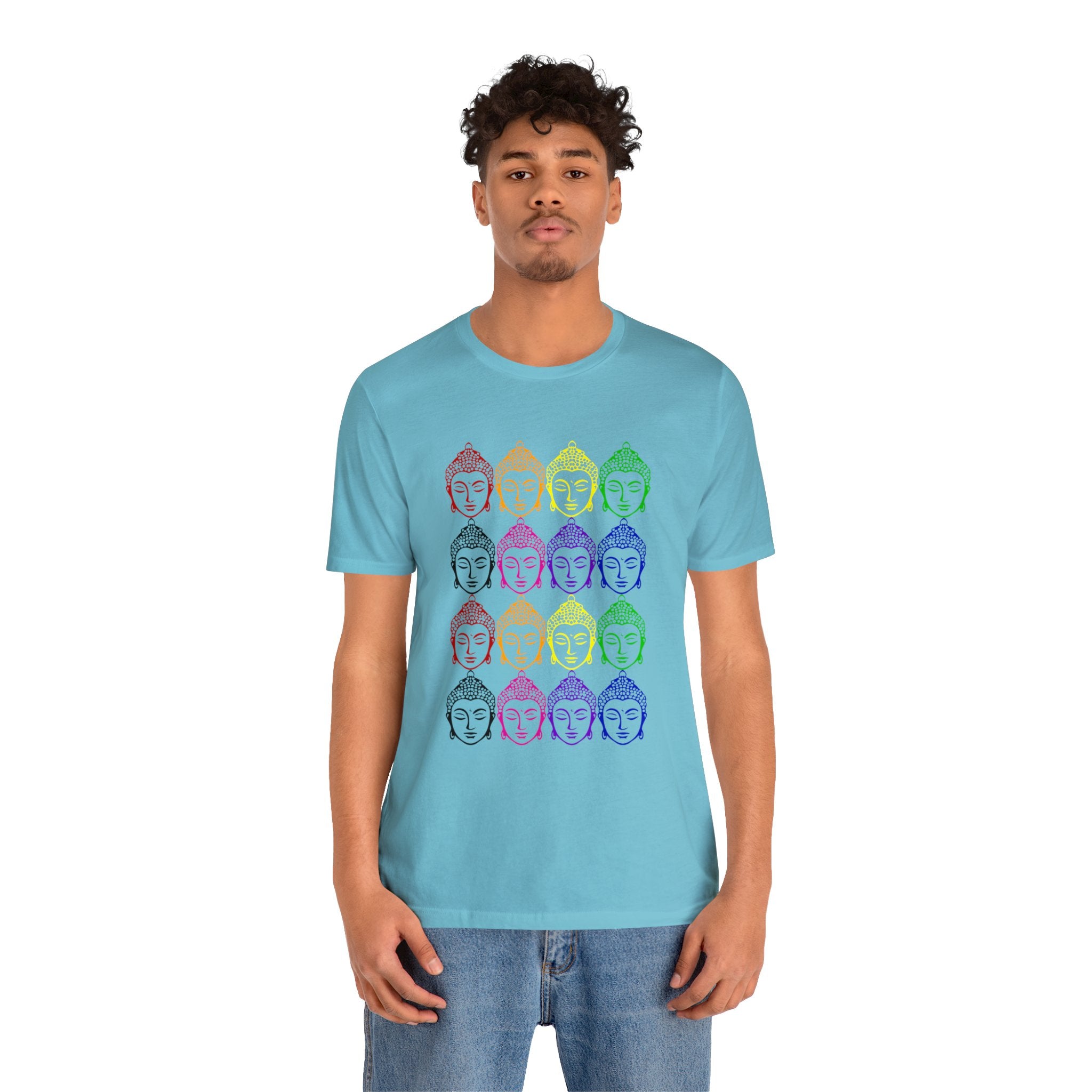 Rainbow of Buddhas Unisex Jersey Short Sleeve Tee