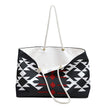Black, Red, and White Warrior Weekender Bag