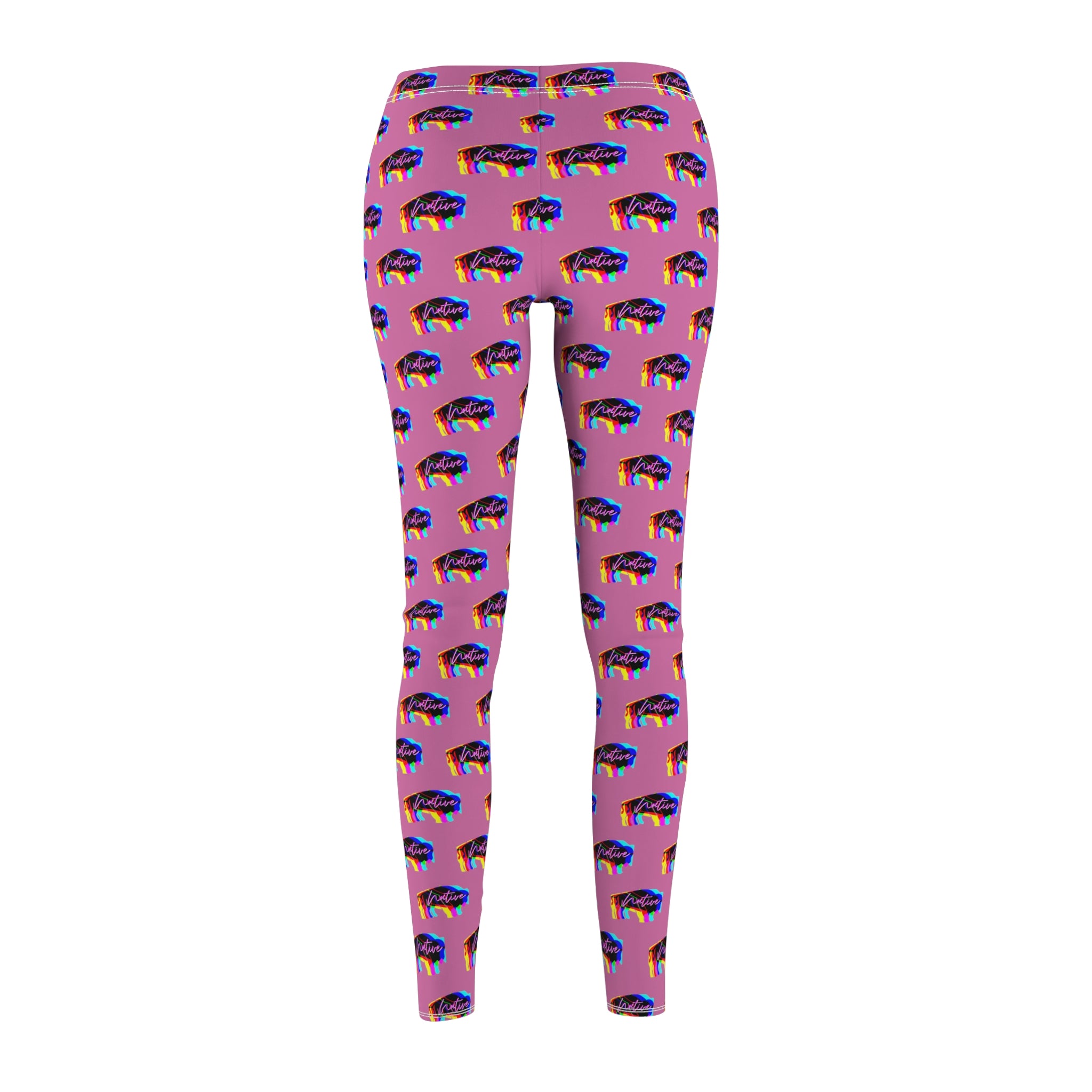 Muliti Color Innii-Bison Light Pink Women's Casual Leggings