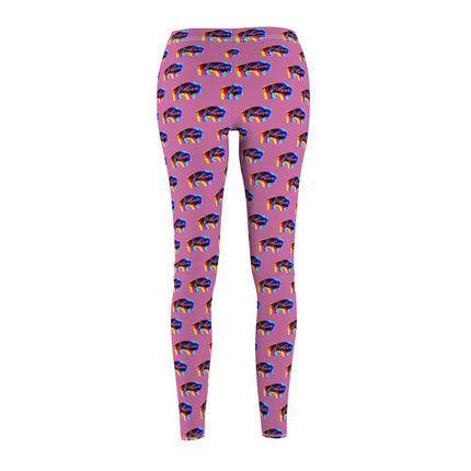 Muliti Color Innii-Bison Light Pink Women's Casual Leggings